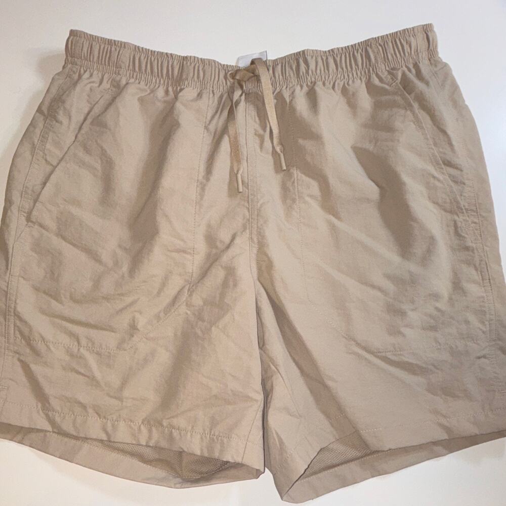 DSG Men's Beige 6" Inseam Relaxed Fit Solid Drawstring Shorts w/ Pockets S